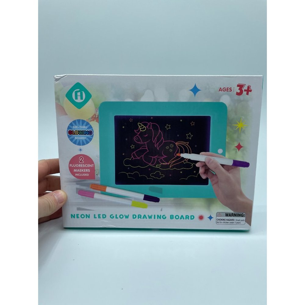 Hzran Light Up Drawing Tablet, Magic Drawing Board with Dual Color Marker Pen, 7